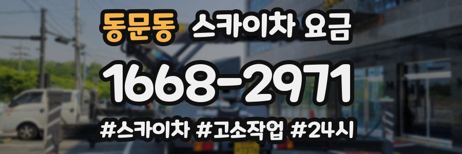 동문동 스카이차 요금