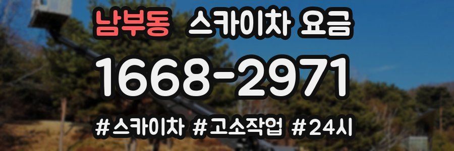 남부동 스카이차 요금