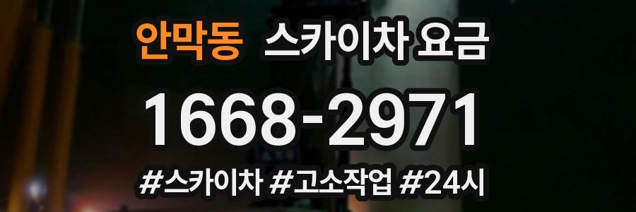 안막동 스카이차 요금