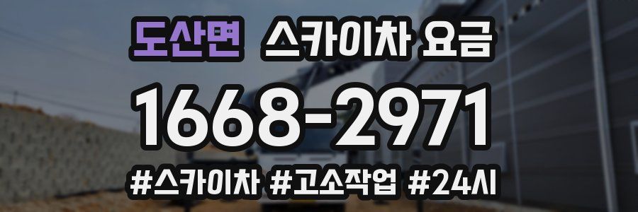 도산면 스카이차 요금