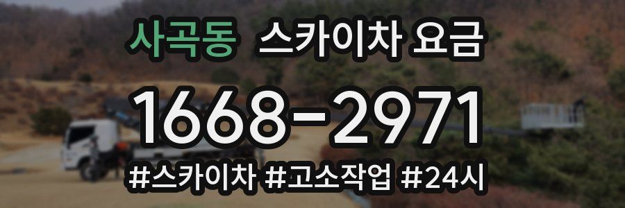 사곡동 스카이차 요금