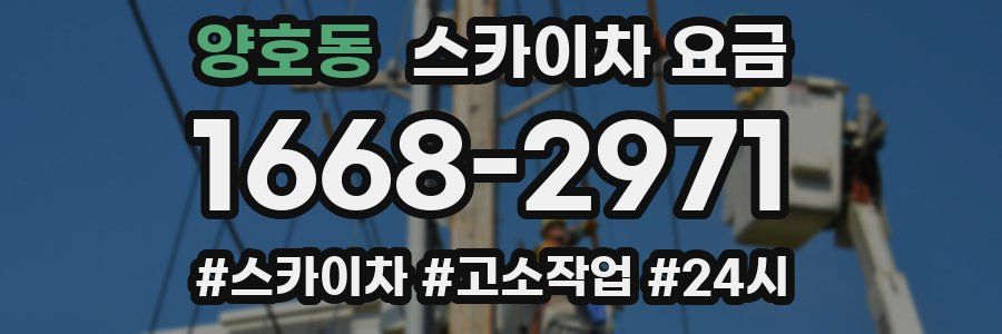 양호동 스카이차 요금