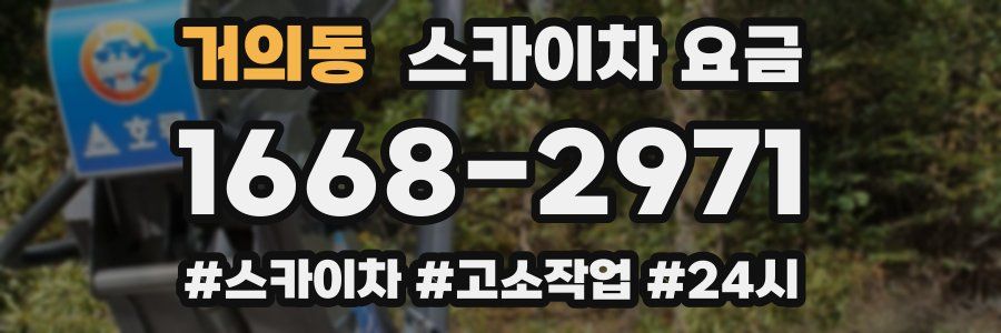 거의동 스카이차 요금