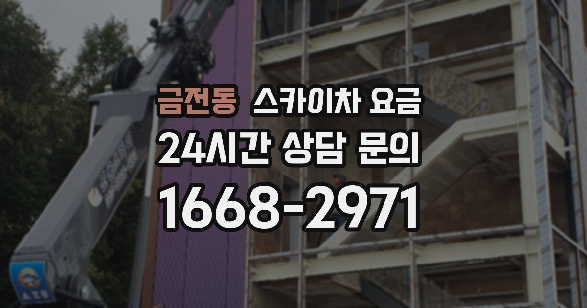 금전동 스카이차 요금