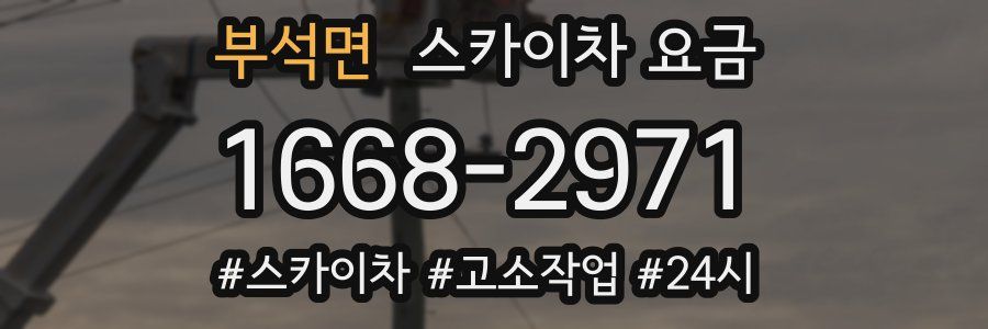 부석면 스카이차 요금