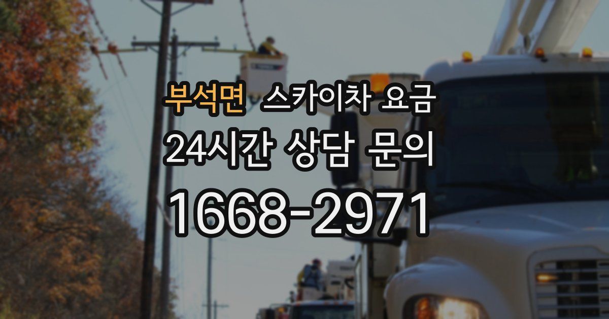 부석면 스카이차 요금