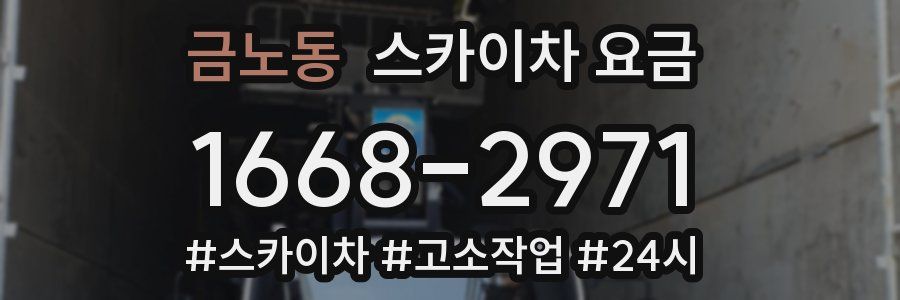 금노동 스카이차 요금