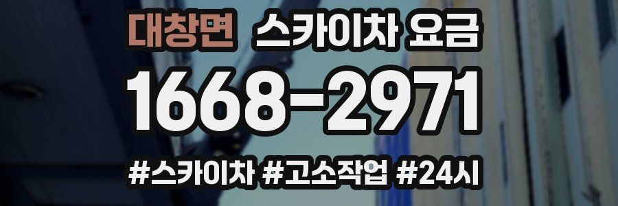 대창면 스카이차 요금