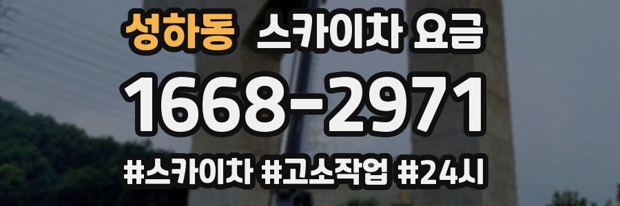 성하동 스카이차 요금