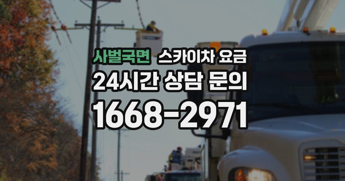 사벌국면 스카이차 요금