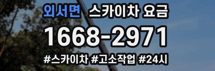 외서면 스카이차 요금