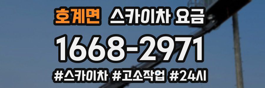 호계면 스카이차 요금