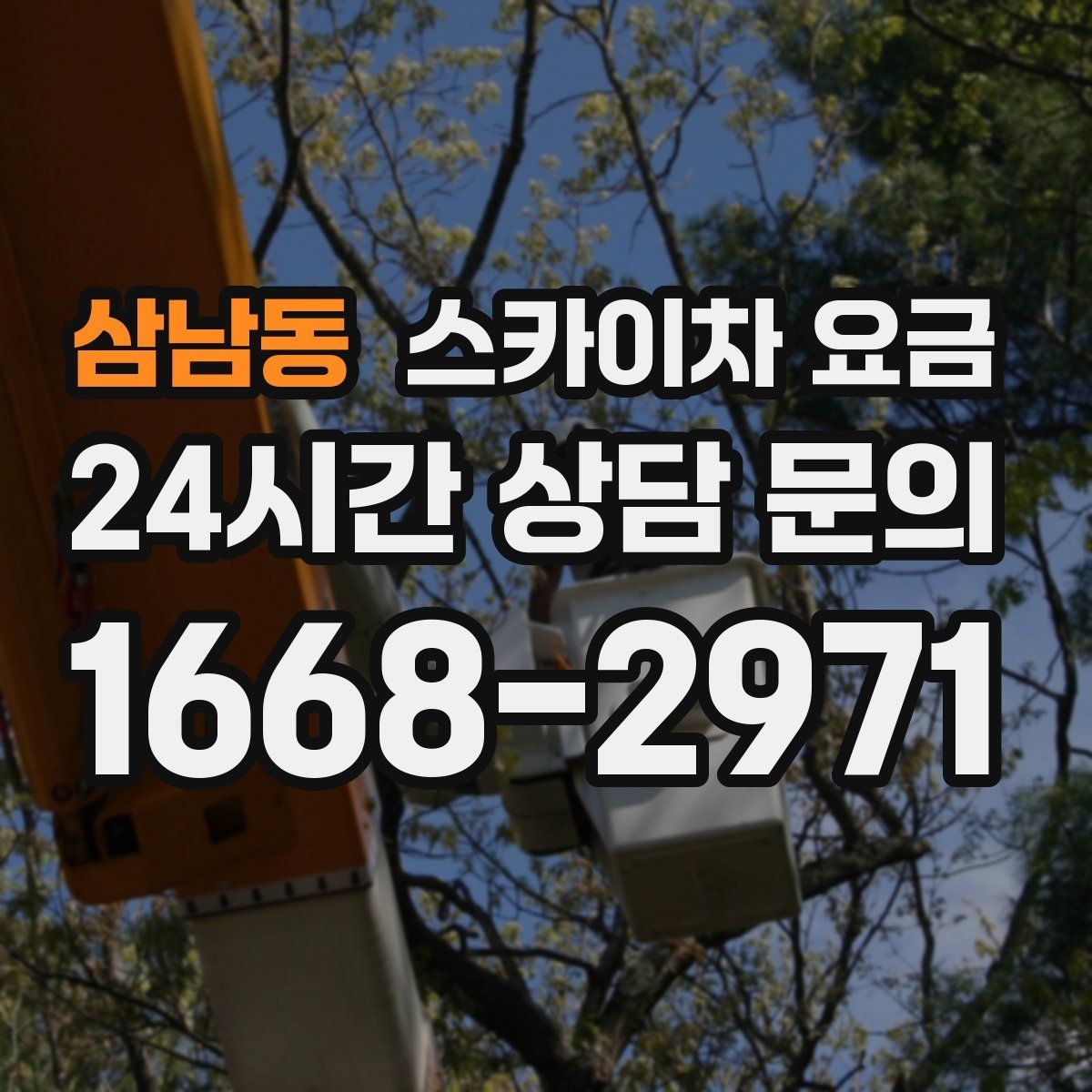 삼남동 스카이차 요금 장식 철거까지 포함하면 견적이 달라질까