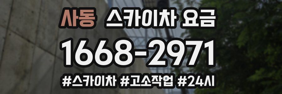 사동 스카이차 요금