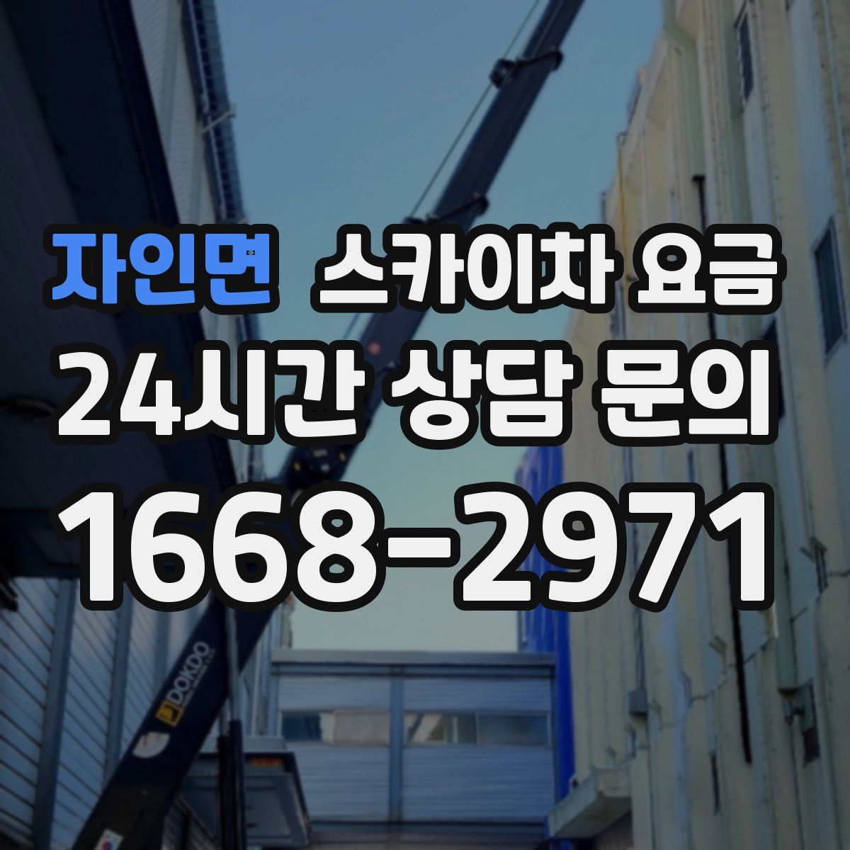 자인면 스카이차 요금