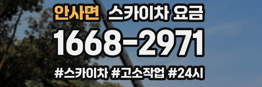 안사면 스카이차 요금