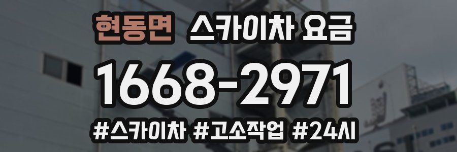 현동면 스카이차 요금