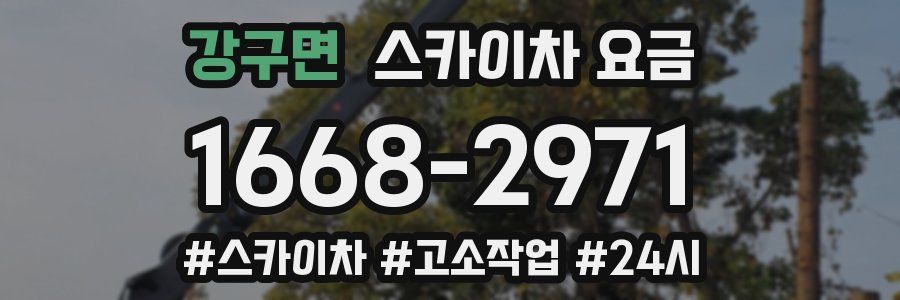 강구면 스카이차 요금