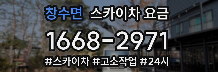 창수면 스카이차 요금