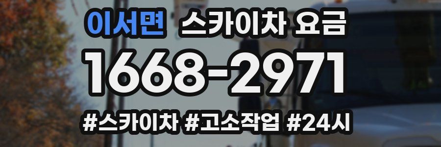 이서면 스카이차 요금