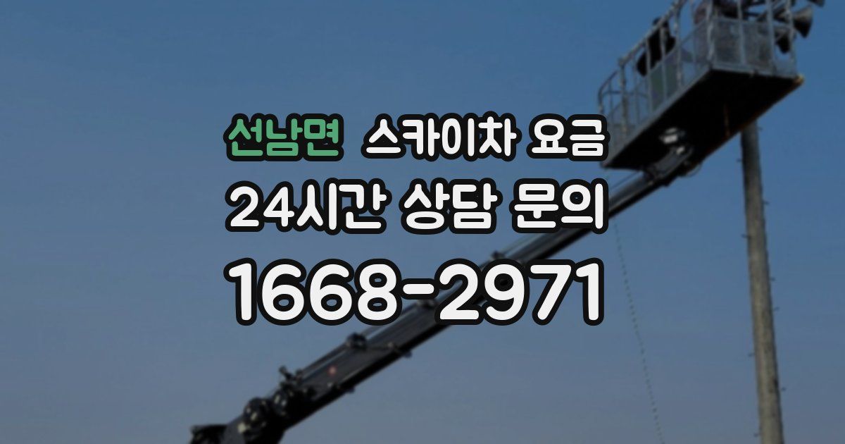 선남면 스카이차 요금