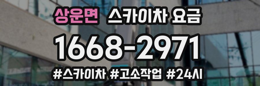 상운면 스카이차 요금