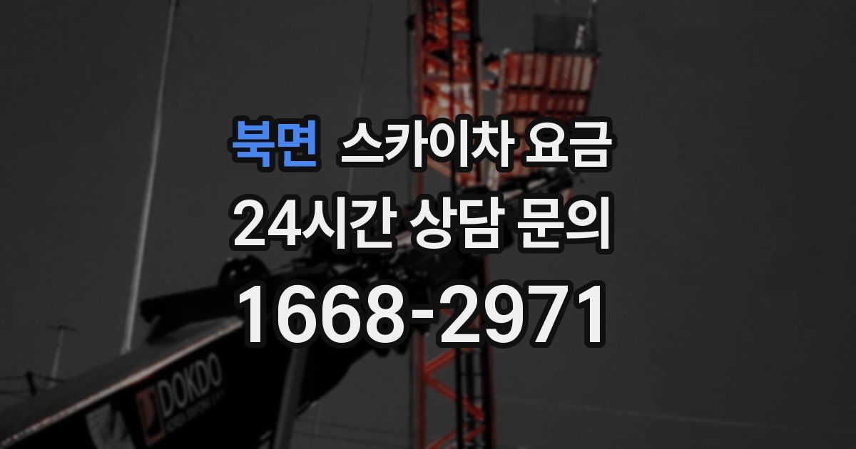 북면 스카이차 요금