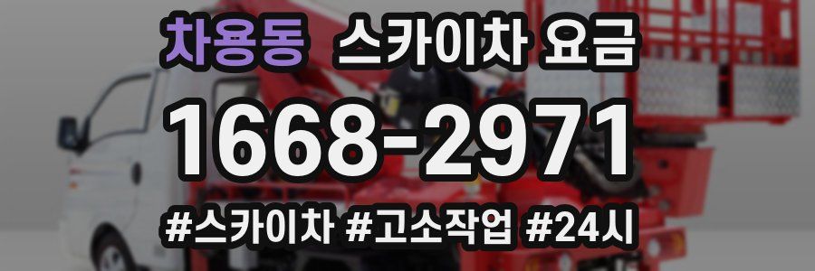 차용동 스카이차 요금