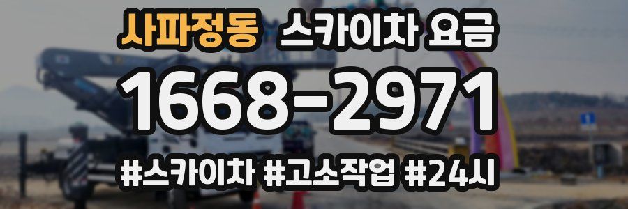 사파정동 스카이차 요금