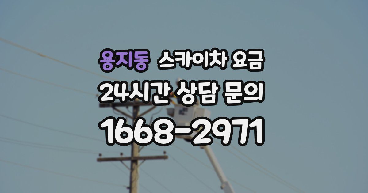 용지동 스카이차 요금