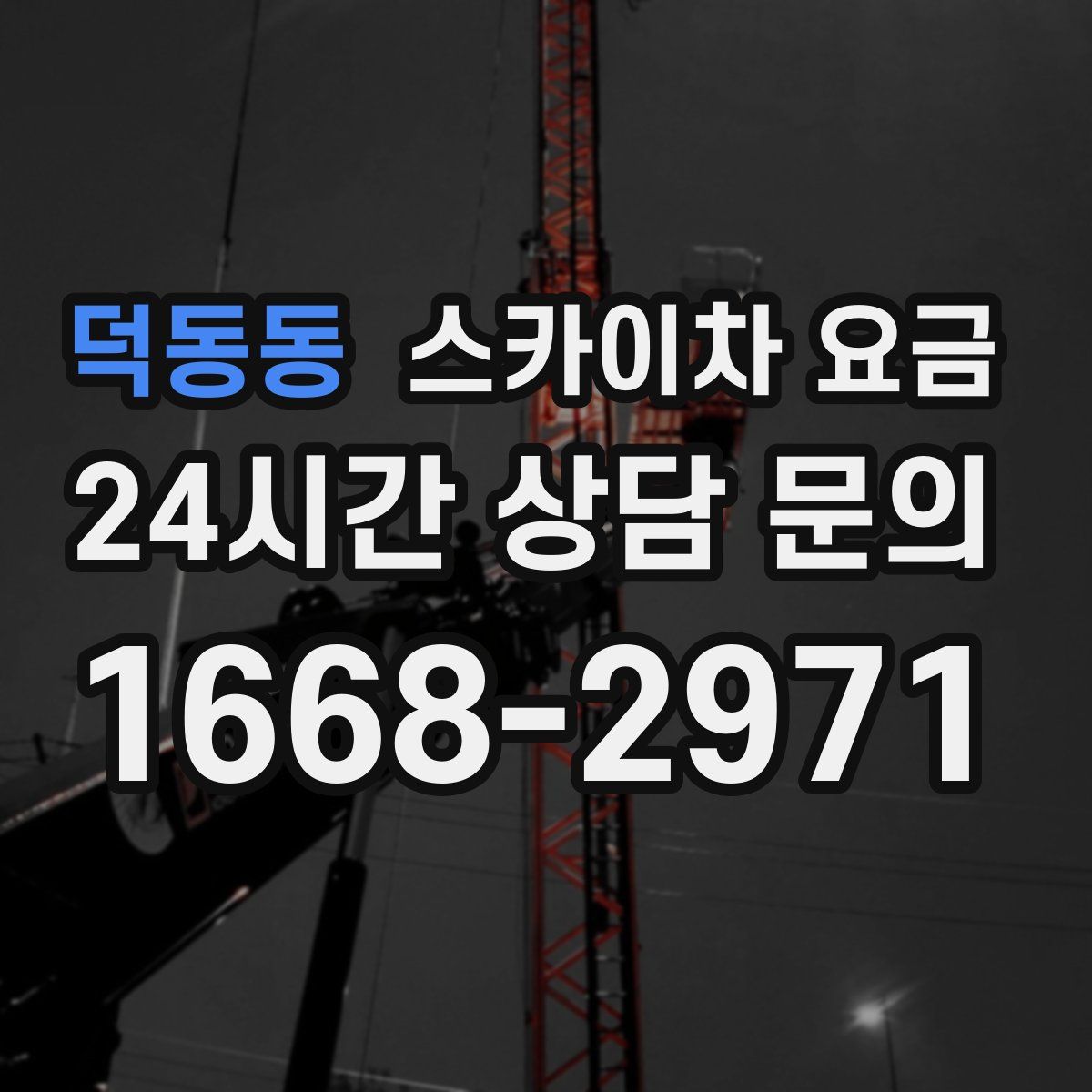 덕동동 스카이차 요금