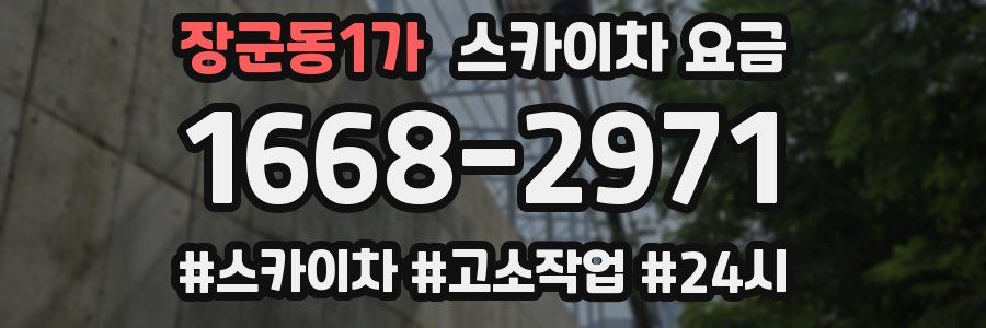 장군동1가 스카이차 요금