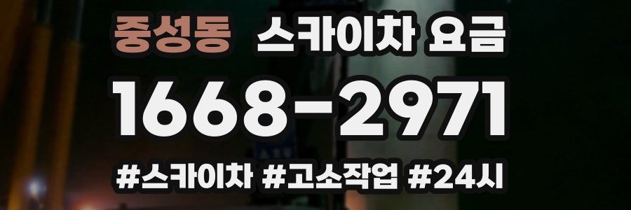 중성동 스카이차 요금