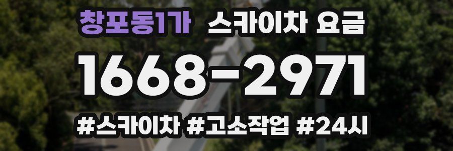 창포동1가 스카이차 요금
