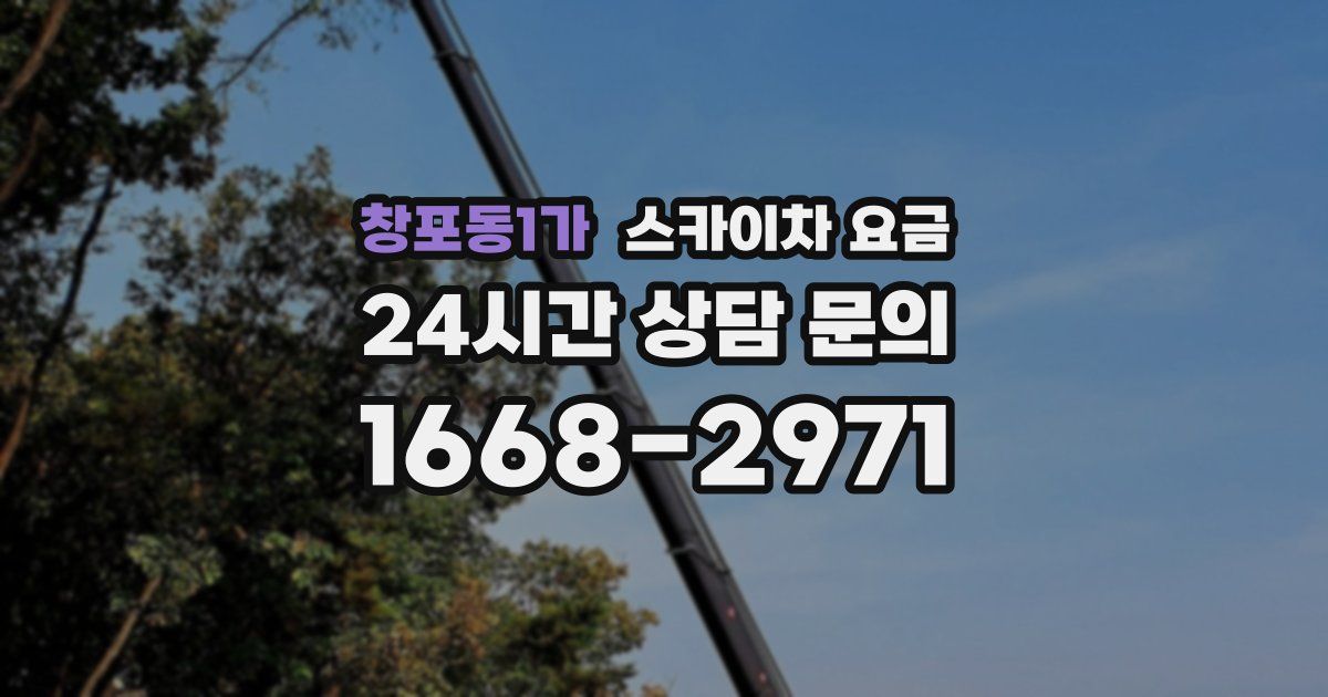 창포동1가 스카이차 요금