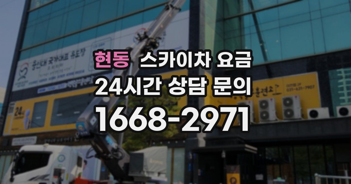 현동 스카이차 요금
