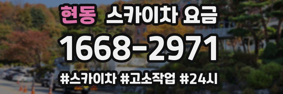 현동 스카이차 요금