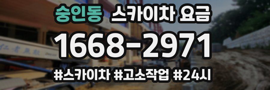 숭인동 스카이차 요금