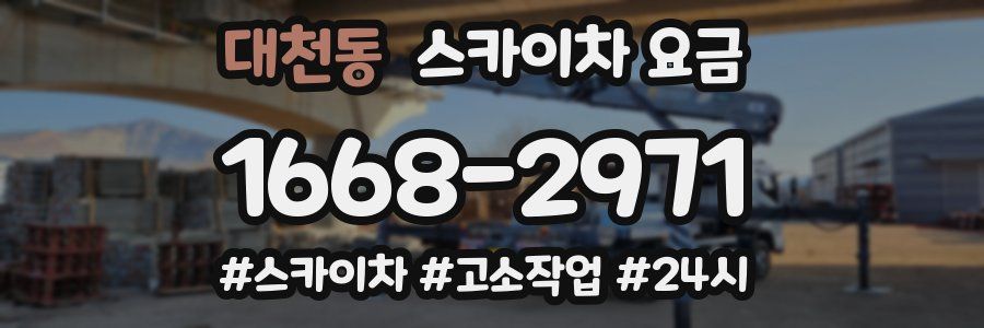 대천동 스카이차 요금