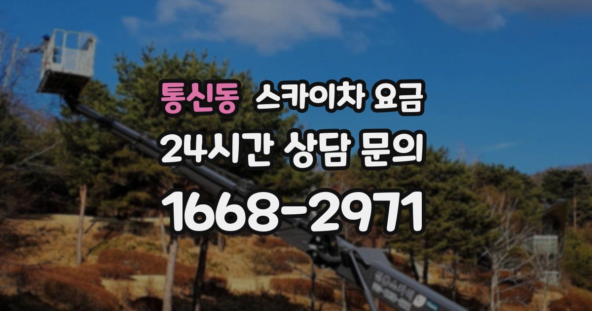 통신동 스카이차 요금