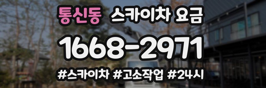 통신동 스카이차 요금