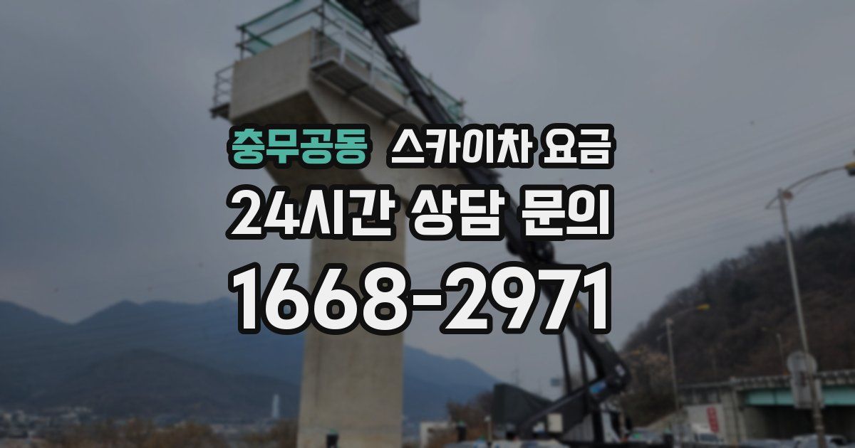 충무공동 스카이차 요금
