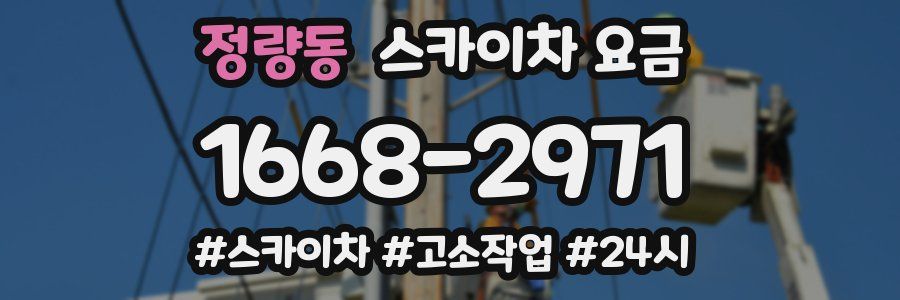 정량동 스카이차 요금