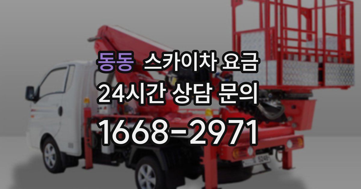 동동 스카이차 요금