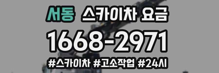 서동 스카이차 요금