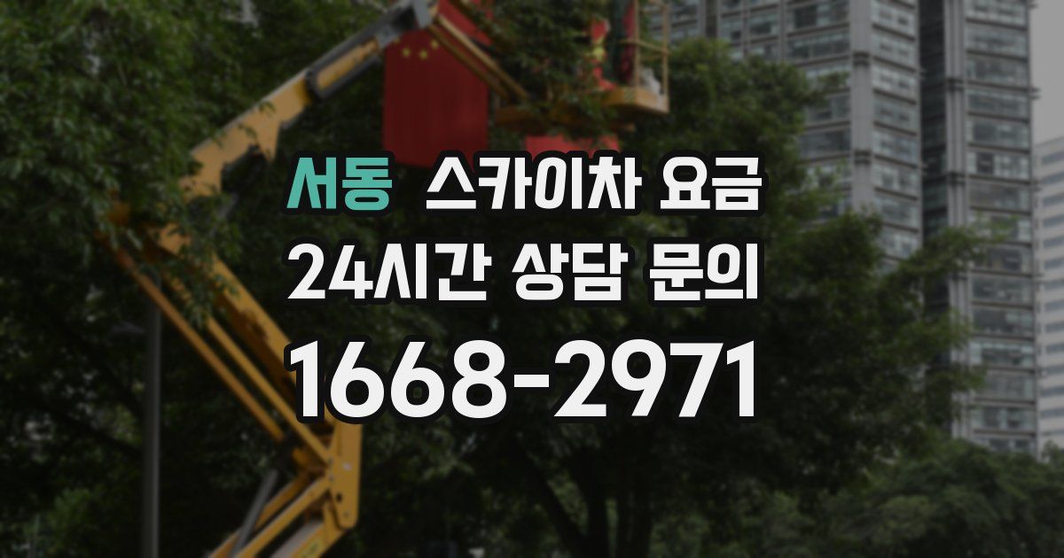 서동 스카이차 요금