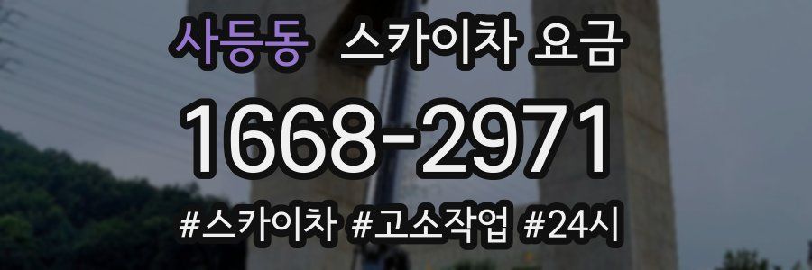 사등동 스카이차 요금