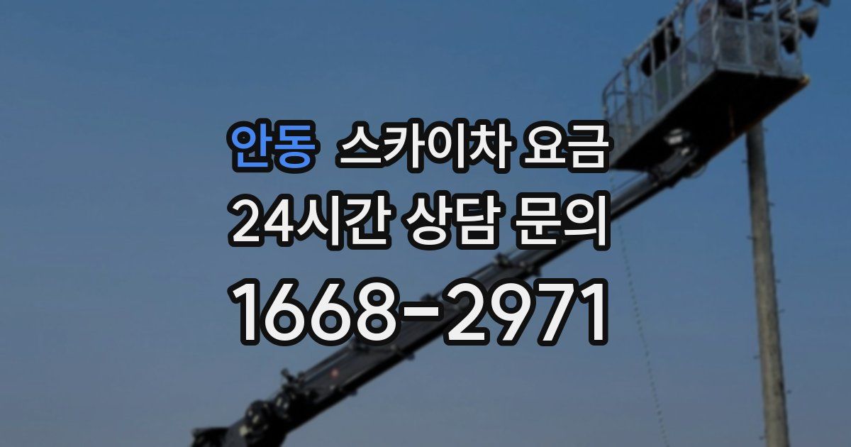안동 스카이차 요금