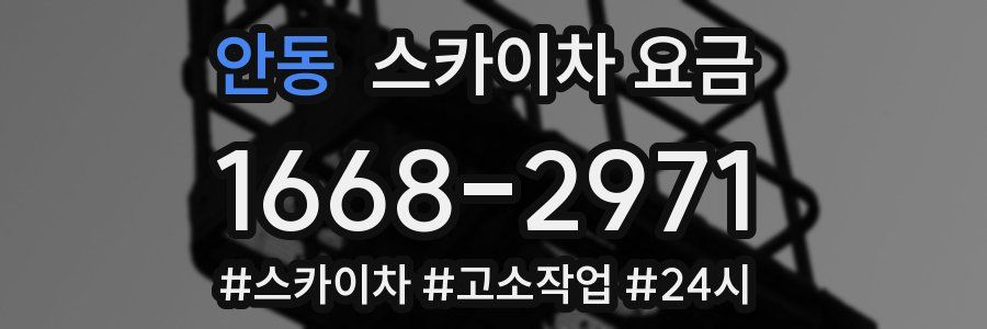 안동 스카이차 요금