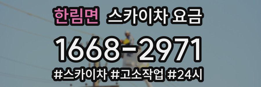 한림면 스카이차 요금